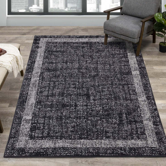Tapis d'intérieur Florence Distressed Border - 4'7 x 6'7|Carpette Florence à bordure vieillie pour l'intérieur - 4 pi 7 po x 6 pi 7 po