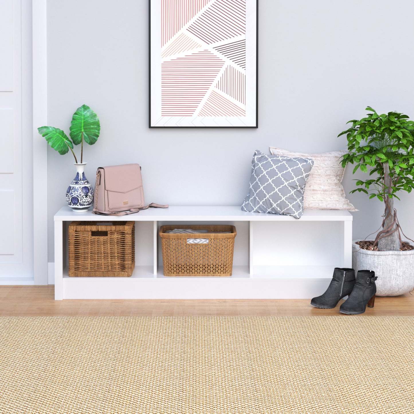 Banc de rangement Calla - Blanc|Banc de rangement Calla - blanc