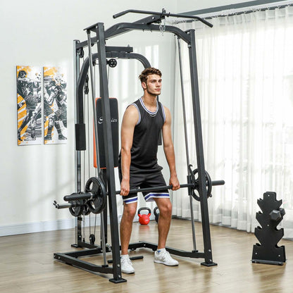 Sportnow Multi-gym Smith Machine Power Cage pour salle de sport à domicile levage de poids