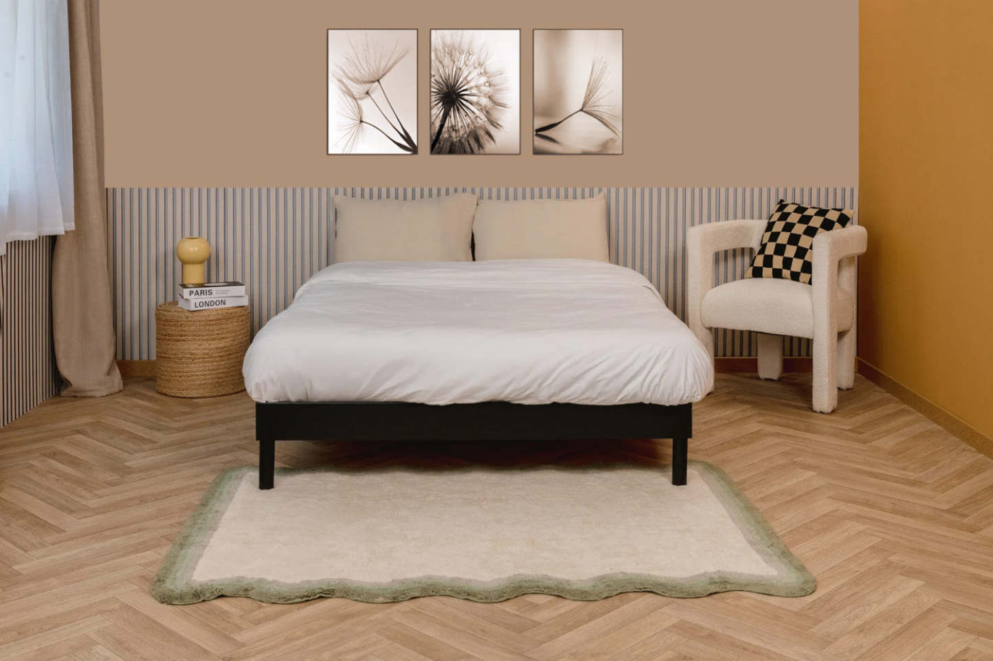 Cadre de lit plateforme simple en métal Smart Base Essential - Noir | Cadre de lit plateforme simple Smart Base Essential en métal - noir