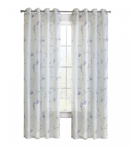 Habitat Symphony Purple Sheer Grommet Curtain Panel - 52 x 84|Panneau de rideau transparent à œillets Symphonie violet d'Habitat - 52 x 84