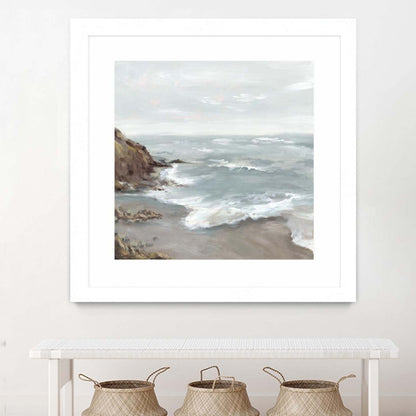 Beautiful Bay Matted and Framed White 36x36 Wall Art|Œuvre d’art murale encadrée blanche et mate « Beautiful Bay » 36 x 36
