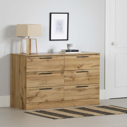 Commode à 6 tiroirs Step One Essential - Chêne Nordik | Commode Step One Essential à 6 tiroirs - chêne nordique