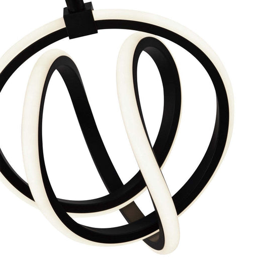 Rose luminaire suspendu à 1 ampoule à DEL noir|Luminaire suspendu Rose noir à 1 ampoule à DEL|D06H9UQZ