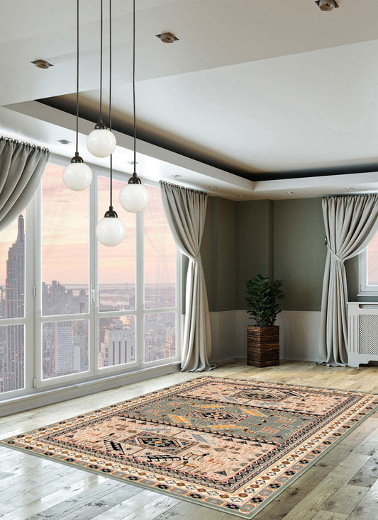 Carpette Quincy bleu sarcelle - 5 pi 3 po x 7 pi 3 po |D2ATSGAQ