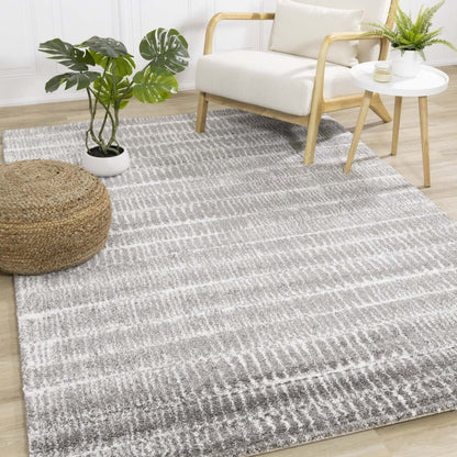 Tapis doux à rangées de rayures - 5'3 x 7'7|Carpette douce à motif de rangées de rayures - 5 pi 3 po x 7 pi 7 po