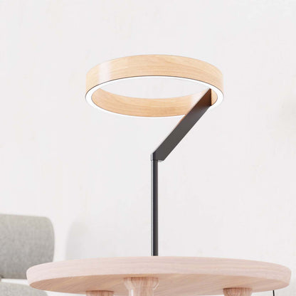 18 Lampe de table LED design coudée noir mat | Lampe de table à DEL de 18 po noir mat de conception inclinée