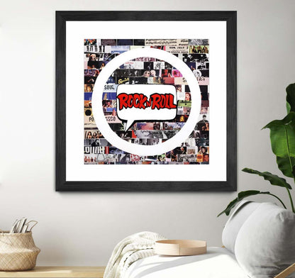 Œuvre d’art murale encadrée noire et mate « Its Here To Stay » 30 x 30