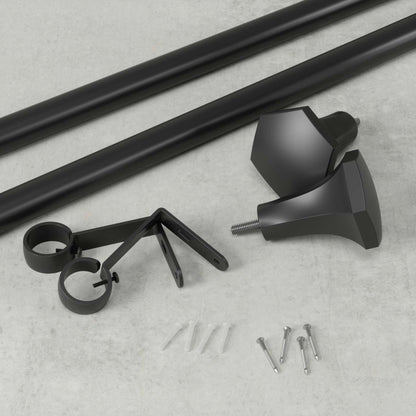 Umbra Tringle à rideau extensible Sita, noir mat, 1 - 72-144 | Tringle à rideaux extensibles Sita de Umbra noir mat de 1 po - 72 po à 144 po