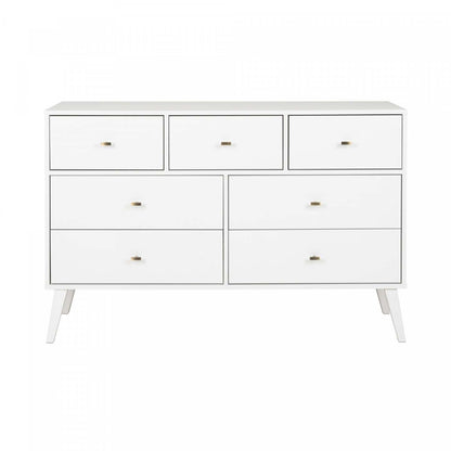 Commode Milo 7 tiroirs - Blanc|Commode Milo à 7 tiroirs - blanche