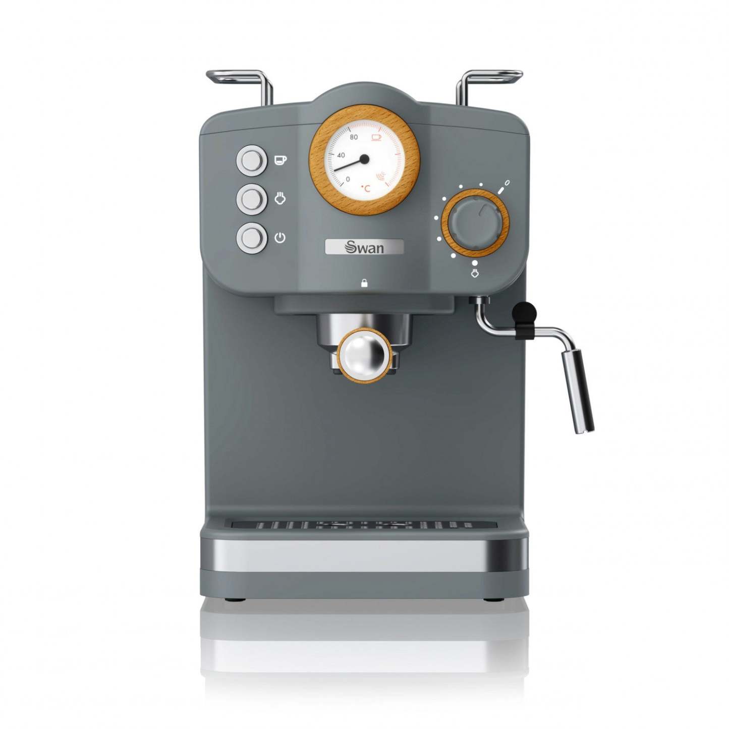 Salton Swan Nordic Pump Espresso Machine - SK22111GRYN|Machine à expresso à pompe nordique Swan - SK22111GRYN