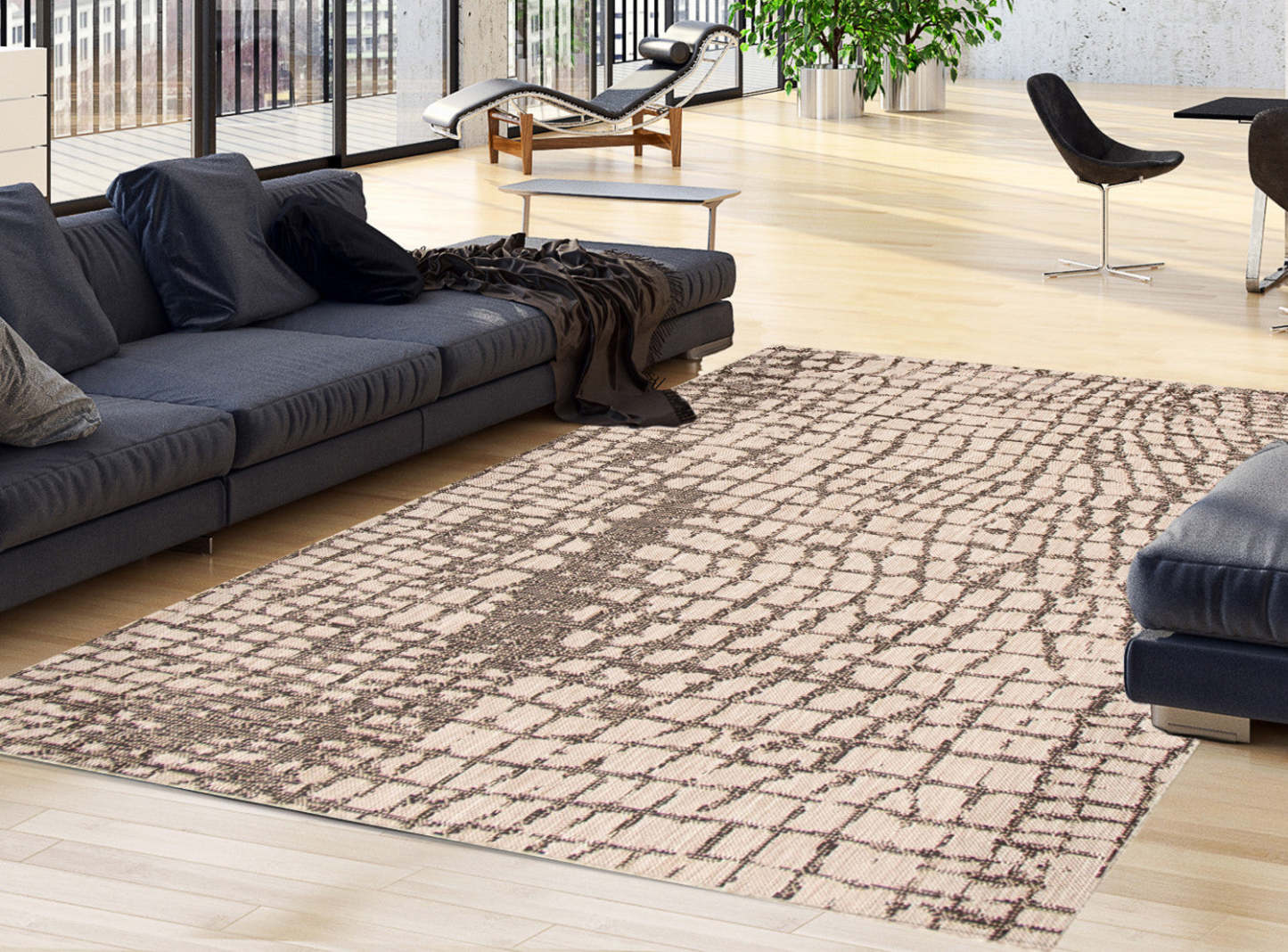 Sadie Safari argent-noir - 5 pi 3 po x 7 pi 7 po|Carpette Sadie Safari argent-noir - 5 pi 3 po x 7 pi 7 po| D2A75TME