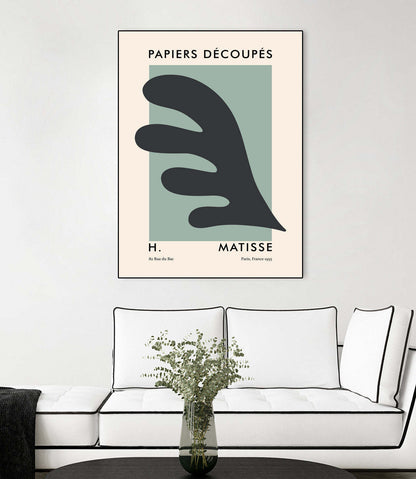 Papiers Découpés Vi Canvas Framed Black 30x40 Wall Art|Œuvre d'art murale sur toile encadrée noire « Papiers Découpés Vi » 30 x 40