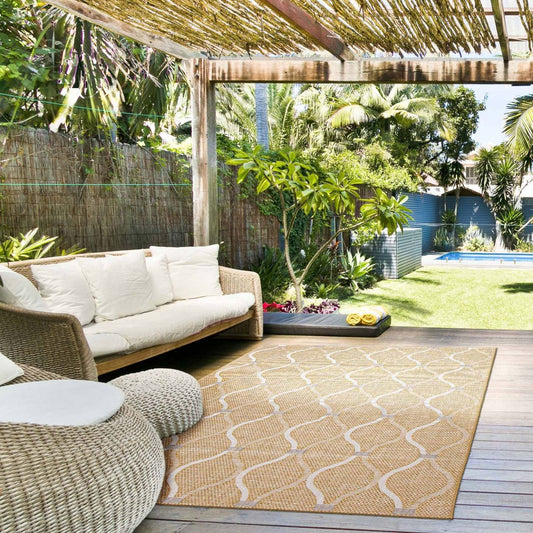 Tapis Neisha Abstract doré 6'7 x 9'6 | D86FHKZD