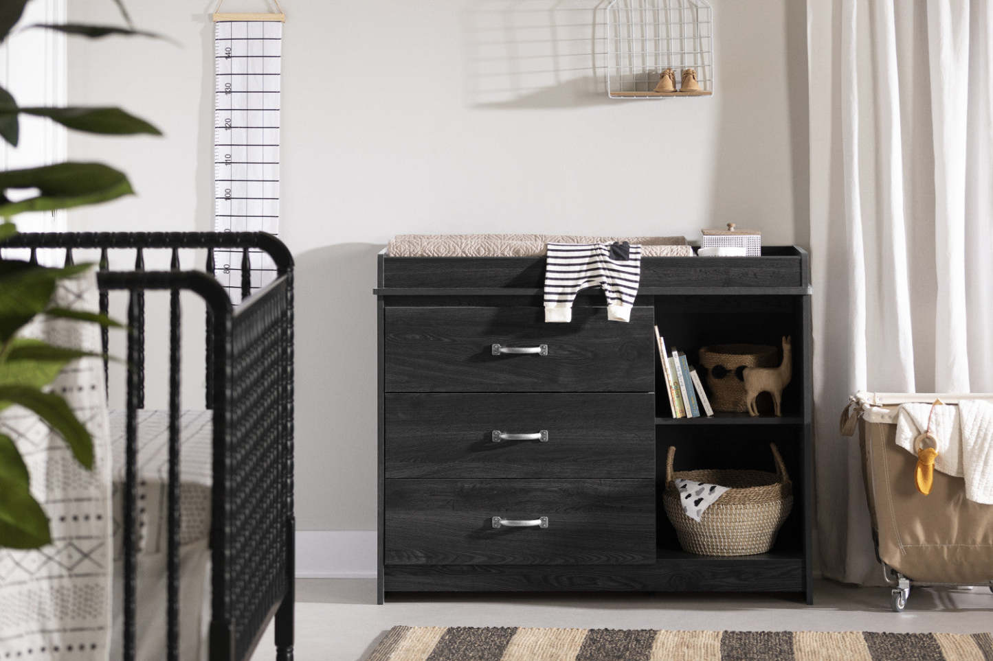 Table à langer large Tassio - Chêne gris | Tassio Table à langer Large Chêne gris, de Meubles Rive-Sud | D83G085Y