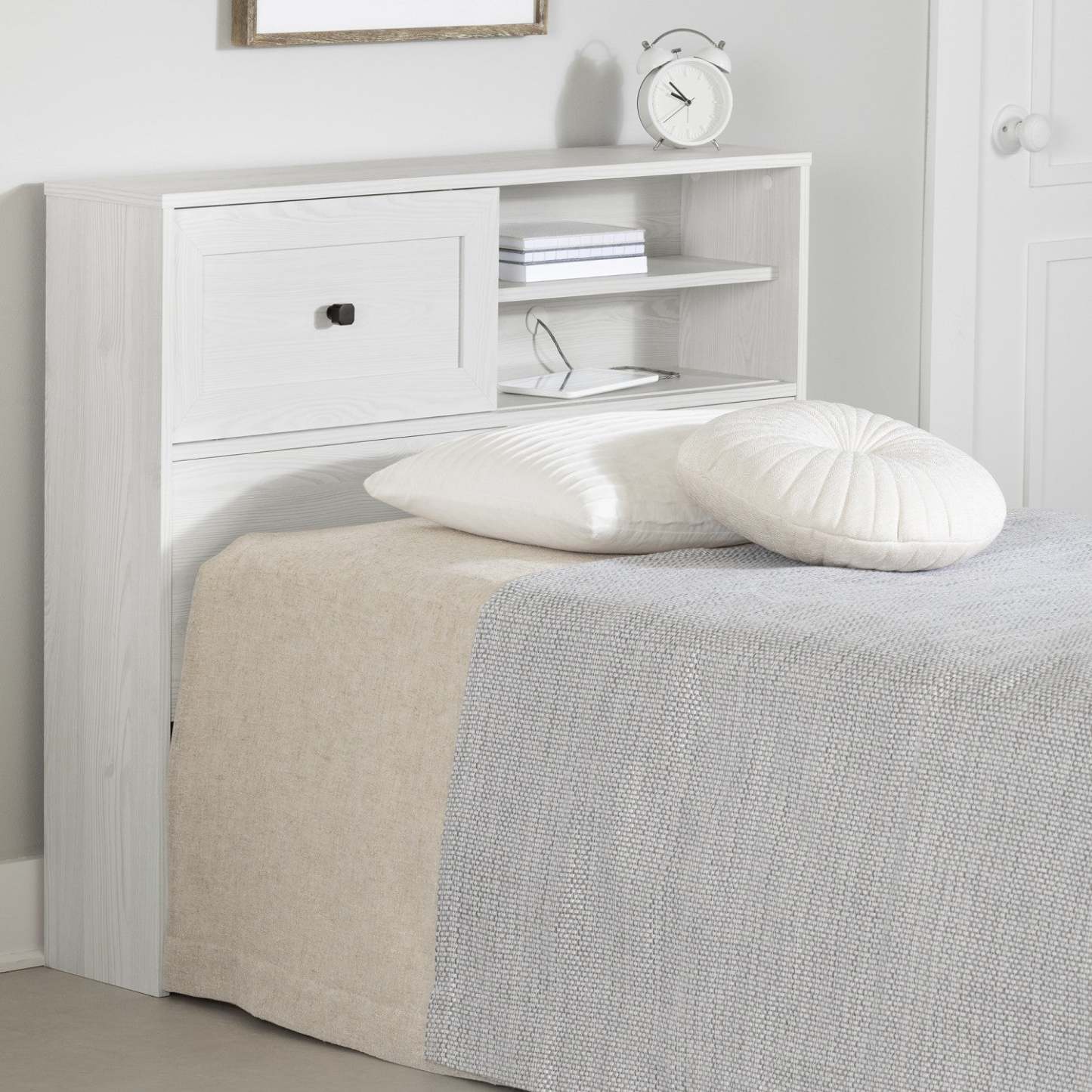 Tête de lit bibliothèque Hazen - White Pine|Tête de lit bibliothèque Hazen - pin blanc