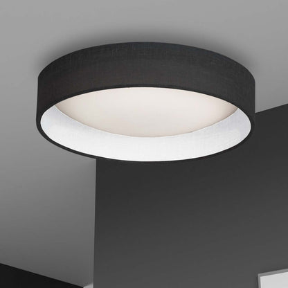 Dainolite Cfled Flush Mount 15 Black Shade Lamp|Plafonnier affleuré Cfled de Dainolite de 15 po avec abat-jour noir