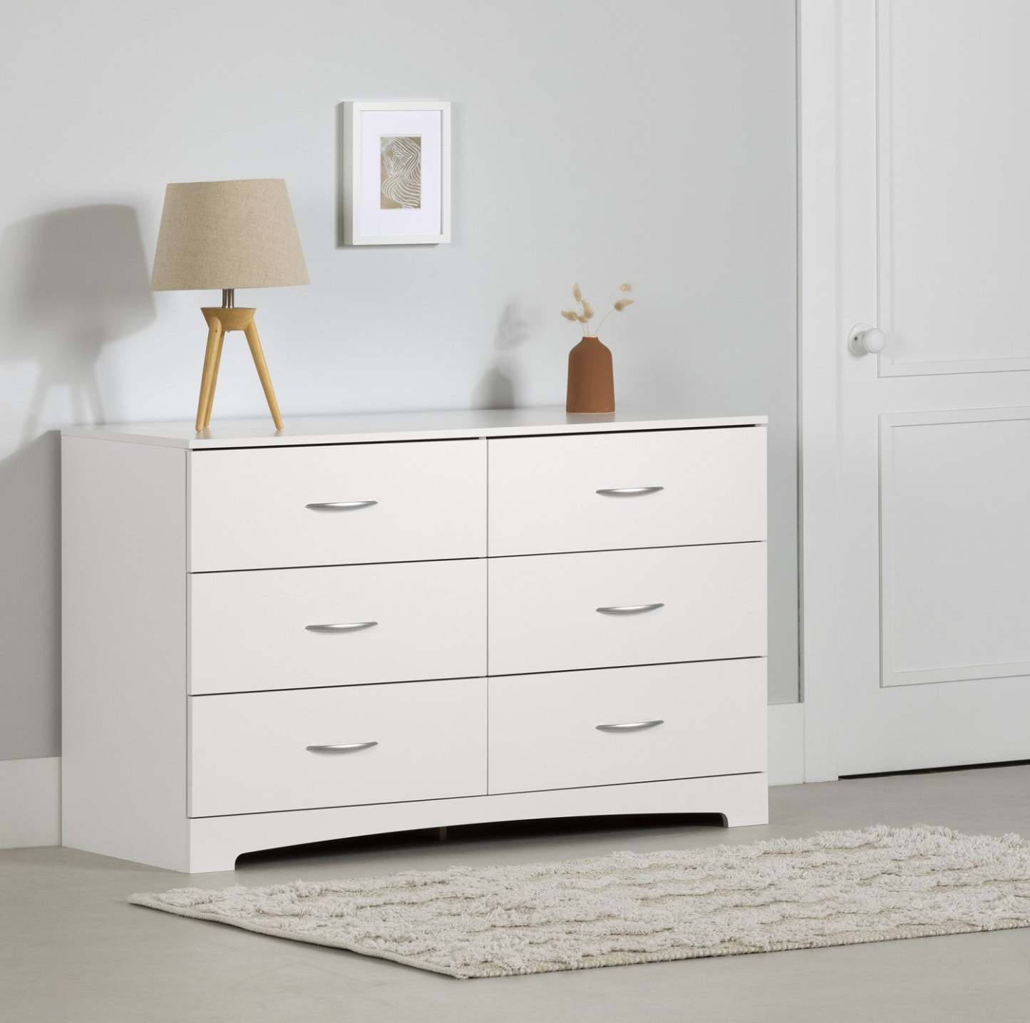 Commode 6 tiroirs Step One - Blanc pur | Commode 6 tiroirs Step One - Blanc uni