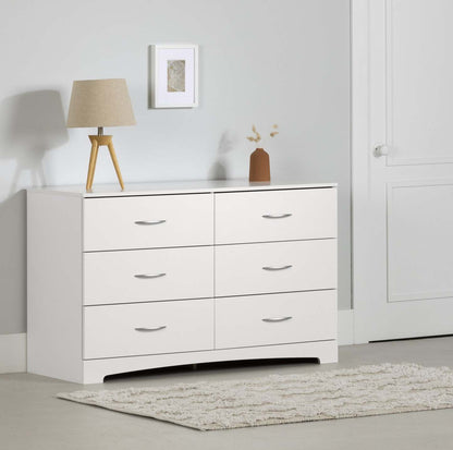 Commode 6 tiroirs Step One - Blanc pur | Commode 6 tiroirs Step One - Blanc uni