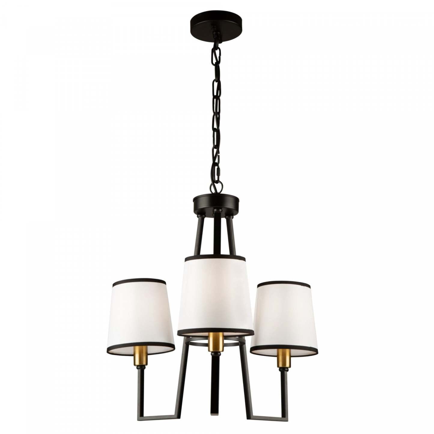 Lustre Coco à 3 lumières noir et doré | Lustre Coco noir et doré à 3 ampoules | D06HKU30