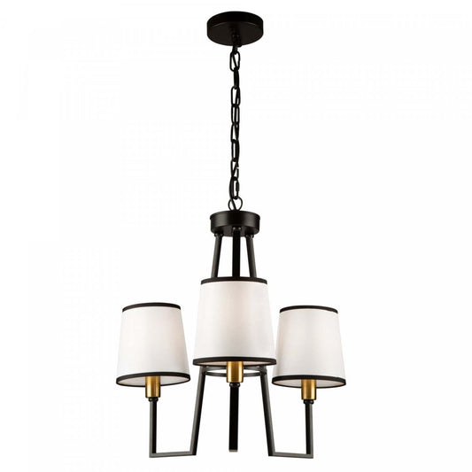 Lustre Coco à 3 lumières noir et doré | Lustre Coco noir et doré à 3 ampoules | D06HKU30