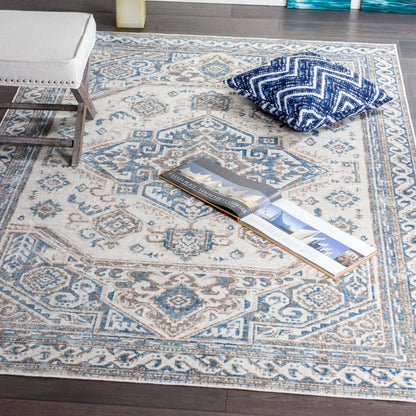 Tapis Shi Vin Bleu 3x5|Carpette Shi bleu rétro 3 x 5|D80GEFIG