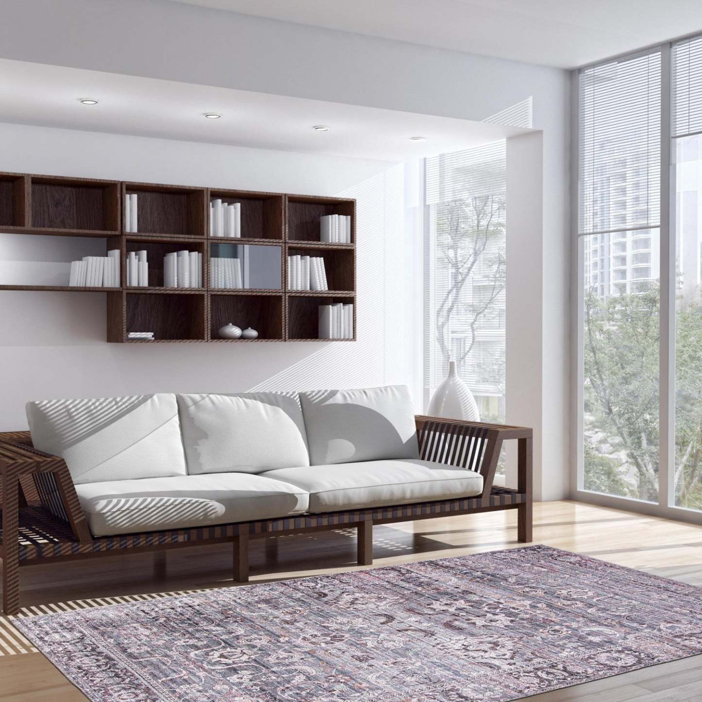 Carpette Boann grise 5 pi 3 po x 8 pi 0 po