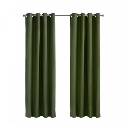 Thermaplus Alpine Olive Blackout Grommet Curtain Panel - 52 x 84|Panneau de rideau occultant à œillets Alpin olive de Thermaplus - 52 x 84