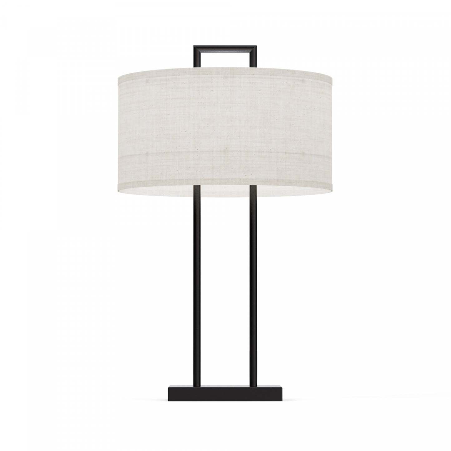 25 Lampe de table moderne noire avec abat-jour texturé | Lampe de table moderne noire de 25 po avec abat-jour texturé