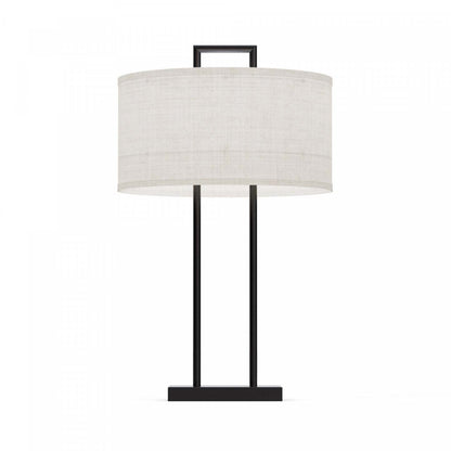 25 Lampe de table moderne noire avec abat-jour texturé | Lampe de table moderne noire de 25 po avec abat-jour texturé