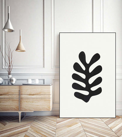 Papiers Découpés Iii Canvas Framed Black 24x36 Wall Art|Œuvre d'art murale sur toile encadrée noire « Papiers Découpés Iii » 24 x 36