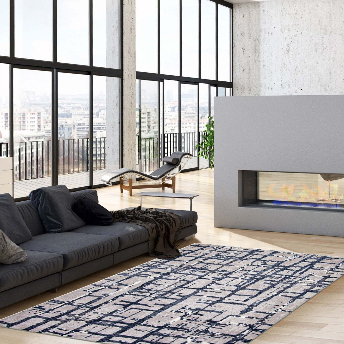 Tapis Jewel bleu marine - 120 x 170 cm | Tapis Jewel bleu marine - 120 x 170 cm