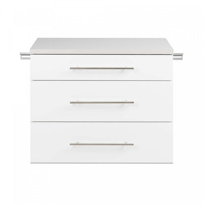 Hangups 3-Drawer Base Storage Cabinet - Blanc|Armoire de plancher HangUps à 3 tiroirs avec rangement - blanc