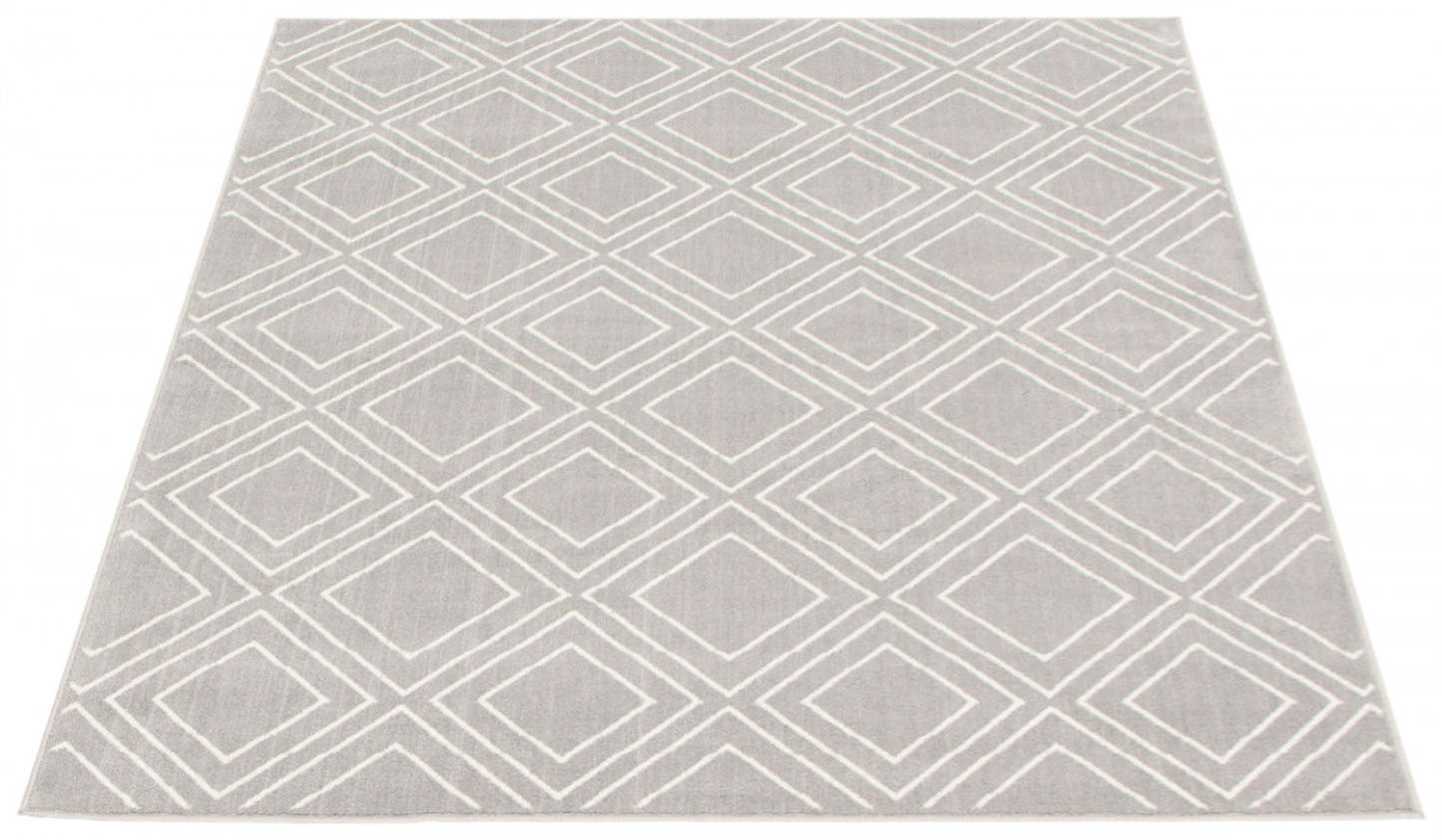 Tapis August Geod Gris-Blanc 6'7 x 9'6|Carpette August gris géodeblanc 6 pi 7 po x 9 pi 6 po|D86F22LT
