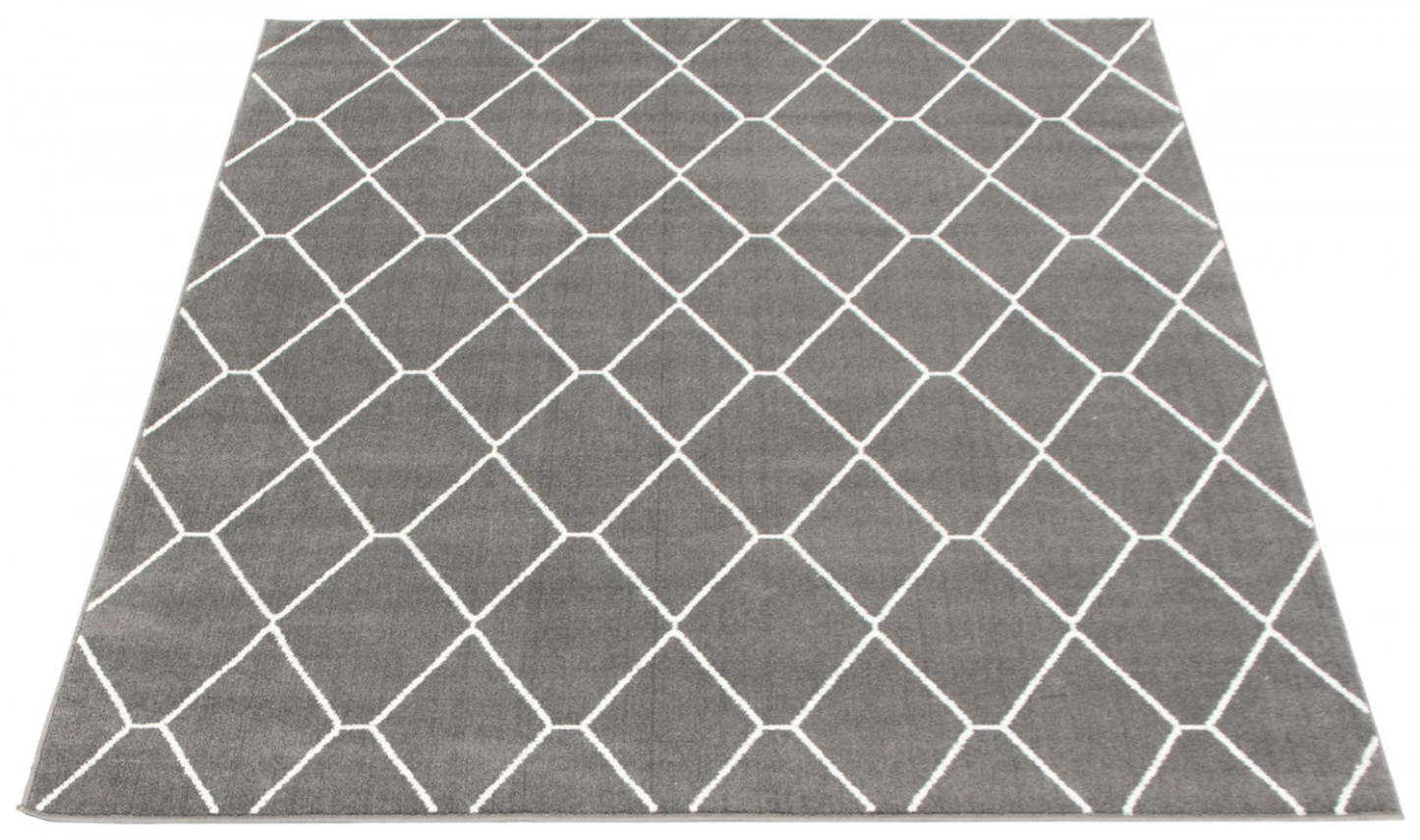 Tapis August gris foncé-blanc 6'7 x 9'6|Carpette August gris foncéblanc 6 pi 7 po x 9 pi 6 po|D86FJNJN