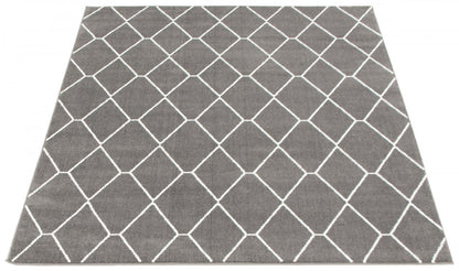 Tapis August gris foncé-blanc 5'3 x 7'3|Carpette August gris foncéblanc 5 pi 3 po x 7 pi 3 po|D86FMWKR