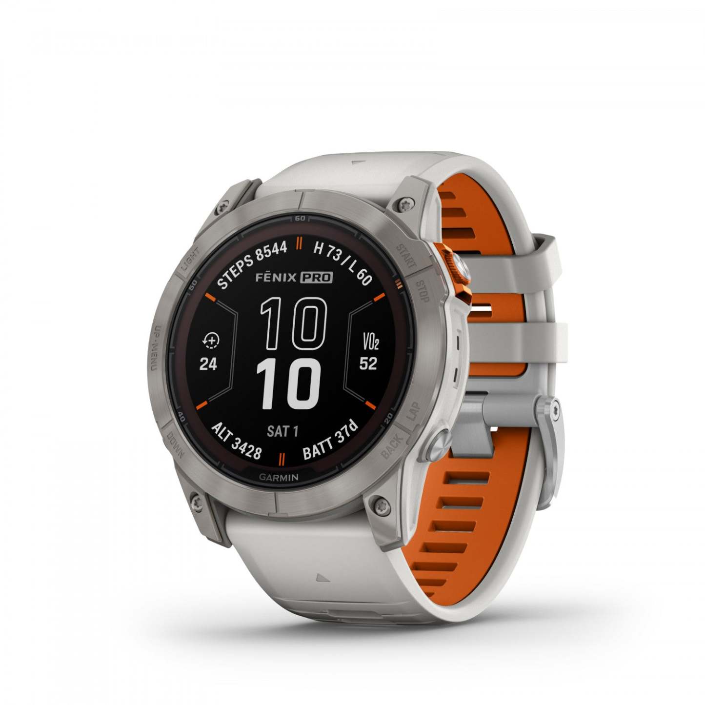 Garmin Fenix® 7x Pro Gps Smartwatch - Suivi De La Santé Avec Chargement Solaire, 51 Mm - Titane/orange