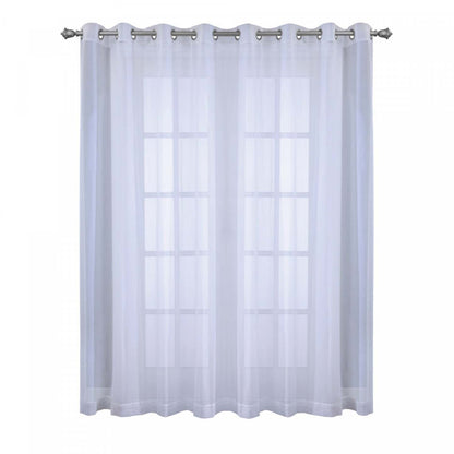 Habitat Cote D'azure White Sheer Grommet Curtain Panel - 112 x 84|Panneau de rideau transparent à œillets Côte d'Azur blanc d'Habitat - 112 x 84