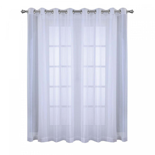 Habitat Cote D'azure White Sheer Grommet Curtain Panel - 112 x 84|Panneau de rideau transparent à œillets Côte d'Azur blanc d'Habitat - 112 x 84