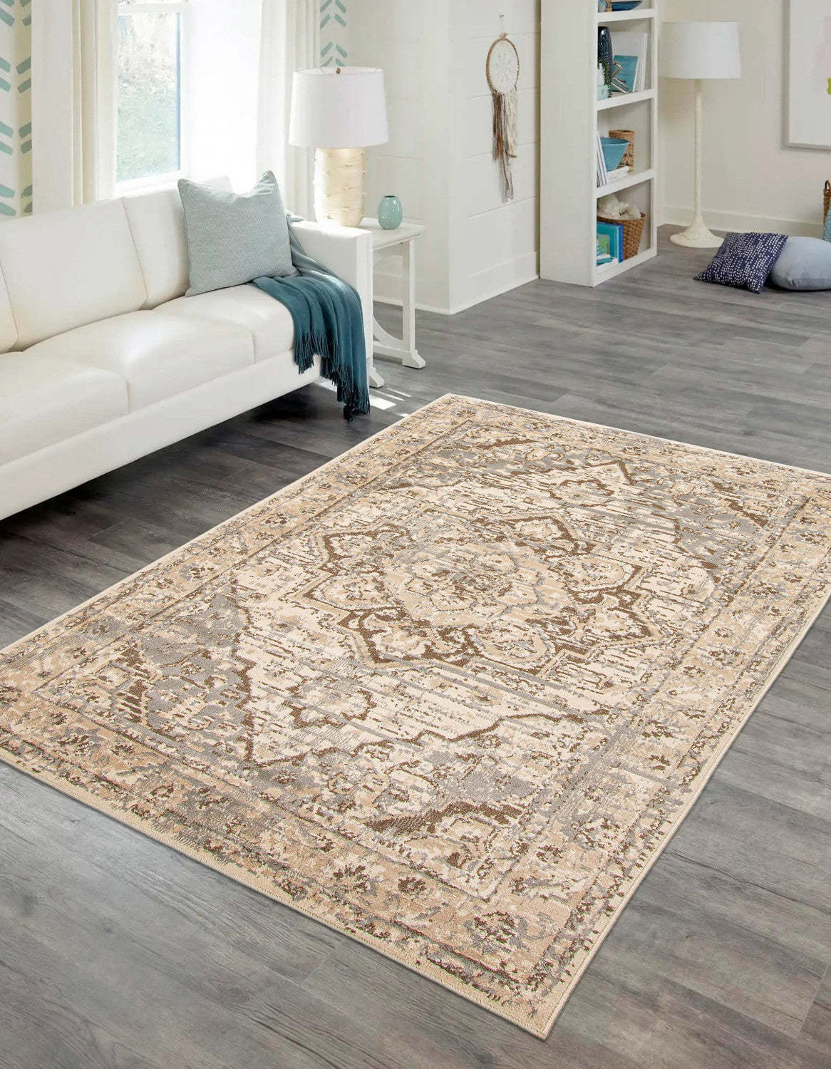 Priya Beige Area Rug - 5'0 x 8'0|Carpette Priya beige - 5 pi 0 po x 8 pi 0 po