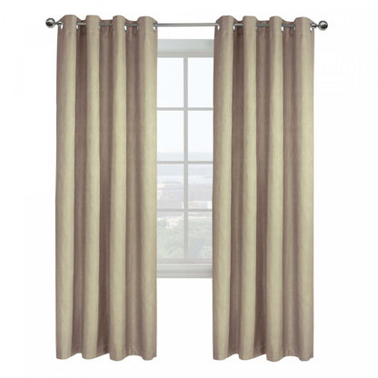Thermaplus Ethan Linen Blackout Grommet Curtain Panel - 52 x 95|Panneau de rideau coupe-lumière à œillets Ethan apparence lin de Thermaplus - 52 x 95