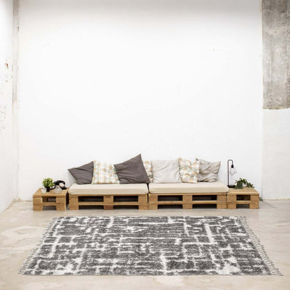 Helma Urban Cream, Tapis à poil long gris foncé 3 pi 11 po x 5 pi 11 po|Carpette à poil long Helma Urban gris foncé crème 3 pi 11 po x 5 pi 11 po|D86F5CY7