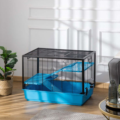 Pawhut Cage à hamsters à 3 niveaux, Cage pour cochons d'Inde, Maison de jeu pour chinchillas d'intérieur avec accessoires alimentaires | Pawhut Cage Petit Animal Habitat Intérieur Cage Pour Cochons D'inde Hamsters Chinchillas, Avec Acces