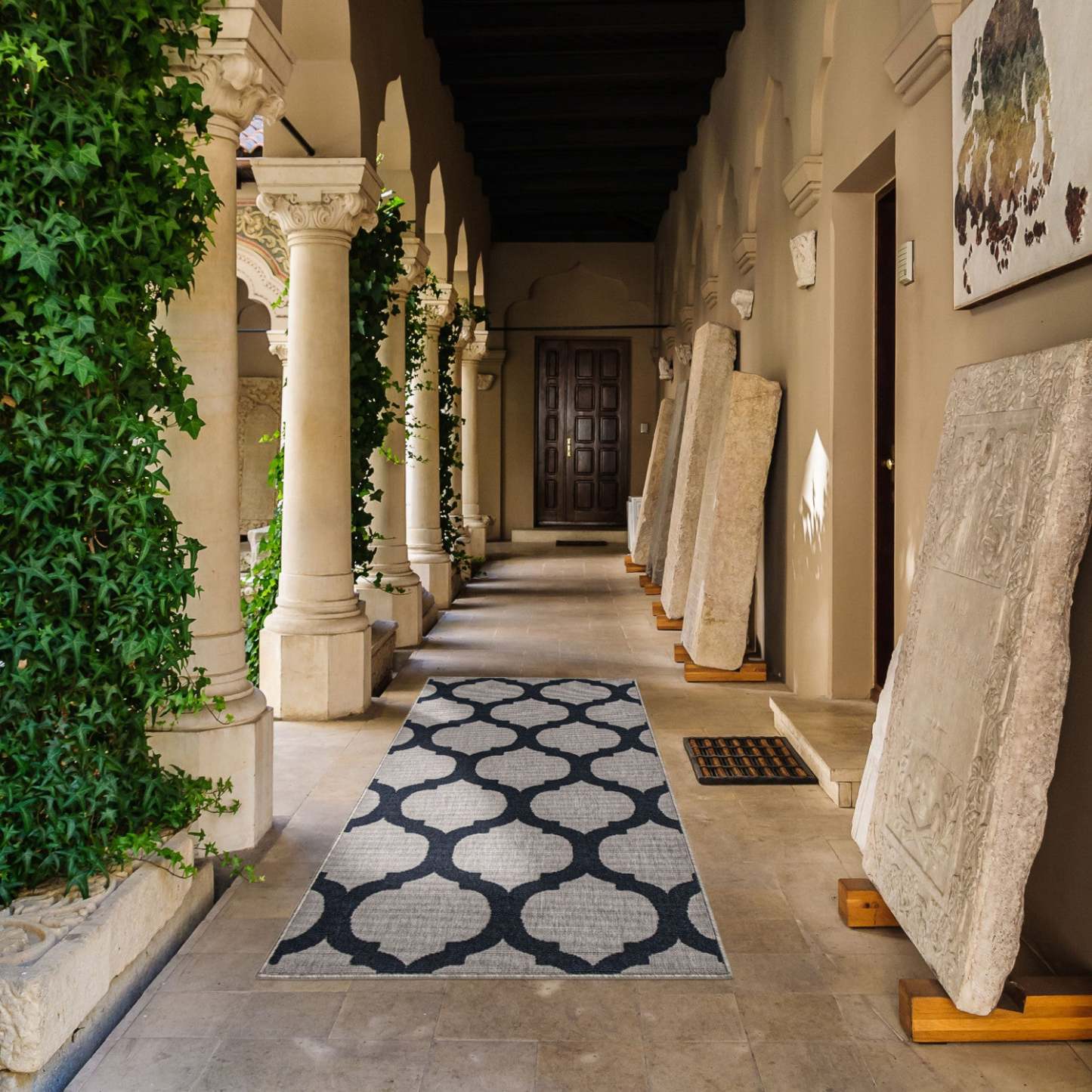 Tapis Sophie gris-marine - 2'8 x 4'11| Carpette Sophie grisebleu marine - 2 pi 8 po x 4 pi 11 po|D86FBFM8