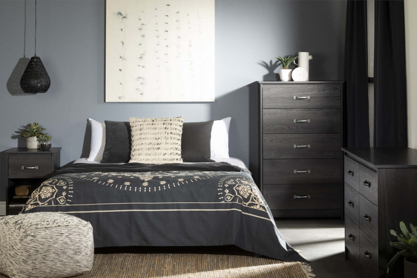 Commode à 5 tiroirs Tassio - Chêne gris | Commode Tassio 5 Tiroirs - Chêne gris | D83G3UQE