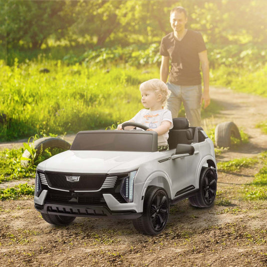 Qaba Camion 2 Places, 12 V Cadillac Escalade, Voiture Electrique Pour Enfants Alimentee Par Batterie