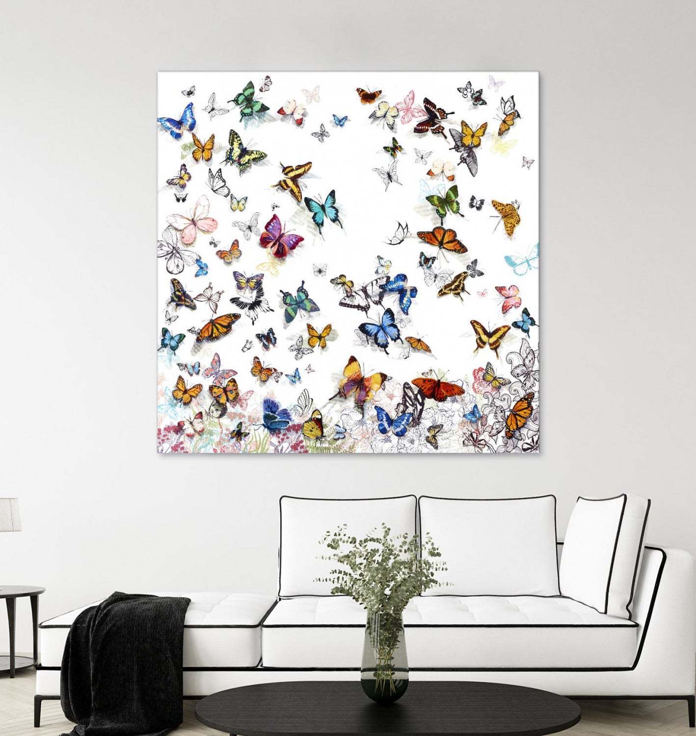Papillon Giant Art 54x54 Wall Art|Œuvre d’art murale Giant Art « Papillon » 54 x 54