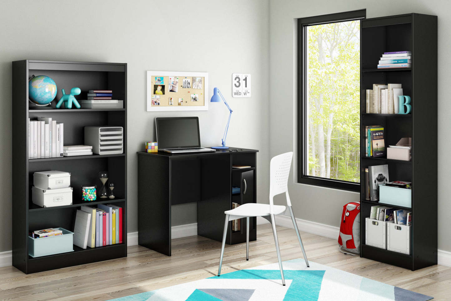 Axess Petit Bureau - Noir Pur | Axess Bureau De Travail - Noir Pur