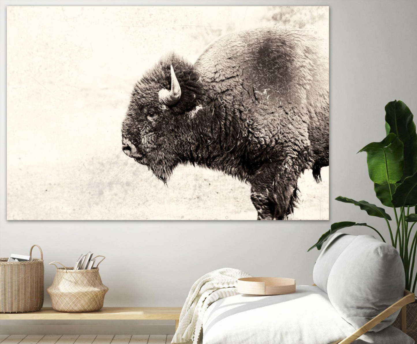 Buffalo Giant Art 72x48 Wall Art|Œuvre d’art murale Giant Art « Buffalo » 72 x 48