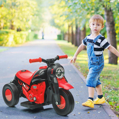 Qaba Velo Electrique, Voiture A Bulles, 3 Roues, Moto Electrique Alimentée Par Batterie 6 V Pour Enfants